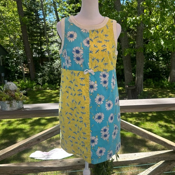 Vintage Lilly Pulitzer Dress Women 4 Dragon Fly Patchwork Bow Daisy Party Core - Picture 1 of 10